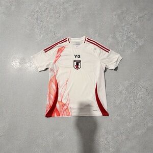 Y-3 White Shirt with Red Accents